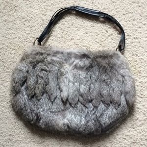 White/Brown Fur Bag